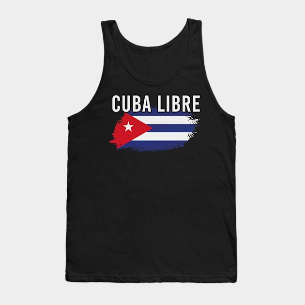 SOS Cuba Libre Bandera Cubana - Freedom for Cuba Support Tank Top by andreperez87